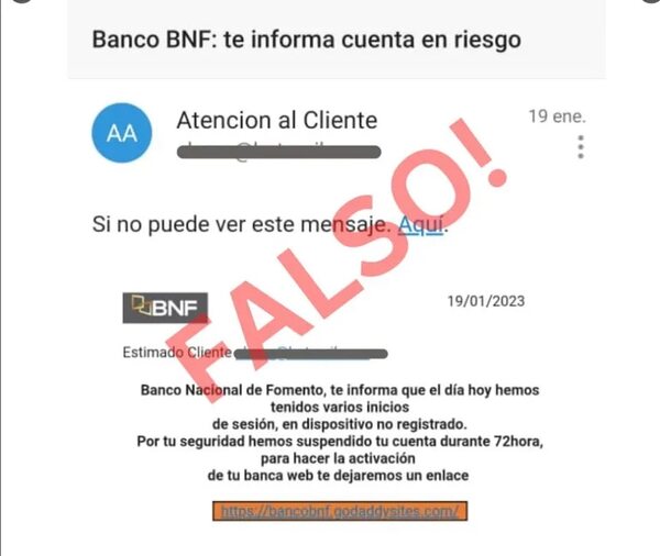 Persisten ciberfraudes con intención de robar datos y vaciar cuentas bancarias, advierten - Economía - ABC Color