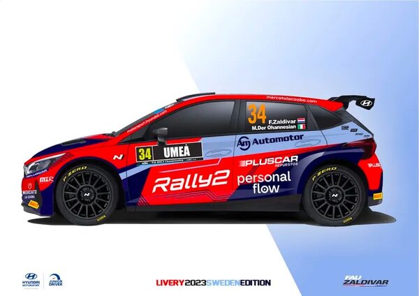 Fau Zaldívar presenta nuevo “livery” para la temporada 2023 del WRC - ABC Motor 360 - ABC Color