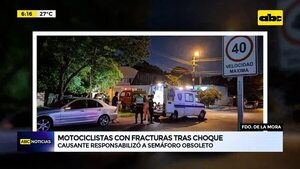 Motociclistas con fracturas tras choque - ABC Noticias - ABC Color