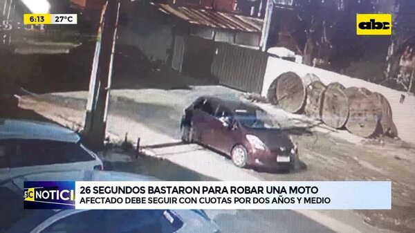 26 segundos bastaron para robar una moto - ABC Noticias - ABC Color