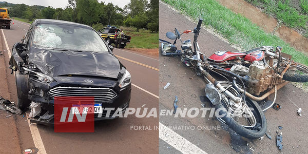 GRAVE COLISIÓN SOBRE LA RUTA PY01 A LA ALTURA DE SAN LUIS DEL PARANÁ - Itapúa Noticias