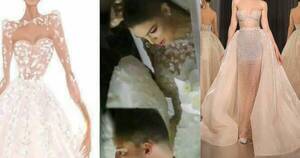 La Nación / ¡A puro glamour! Nadia Ferreira utilizó dos vestidos para su boda con Marc Anthony
