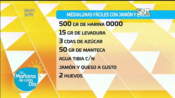 Cocina de la Mañana de Cada Día: Medialunas fáciles con jamón y queso - SNT