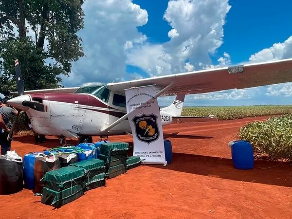 Incautación de “narcoavioneta” y su carga genera pérdida que supera US$ 1 millón, estiman - Policiales - ABC Color