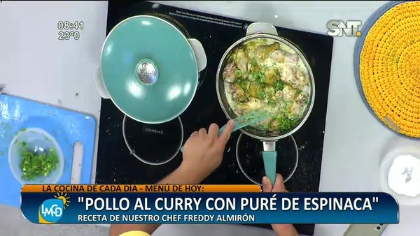Cocina de la Mañana de Cada Día: Pollo al curry con puré de espinaca - SNT
