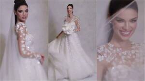¡Habló la diseñadora del vestido de novia de Nadia Ferreira!