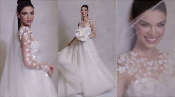 ¡Habló la diseñadora del vestido de novia de Nadia Ferreira!