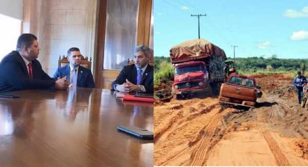 Ya nadie les cree pero renuevan promesa de asfaltado Pedro Juan - Capitán Bado