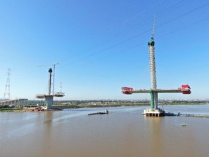 Puente Héroes del Chaco llegó a su punto más alto