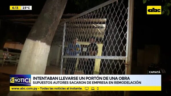 Llevaban portón de hierro y fueron detenidos - ABC Noticias - ABC Color