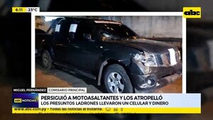 Persiguió a motoasaltantes y los atropelló - ABC Noticias - ABC Color