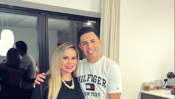 Dahiana Bresanovich le festejó su cumpleaños a Blas Riveros