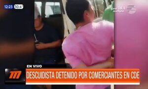 Comerciantes detuvieron a descuidista en CDE | Telefuturo