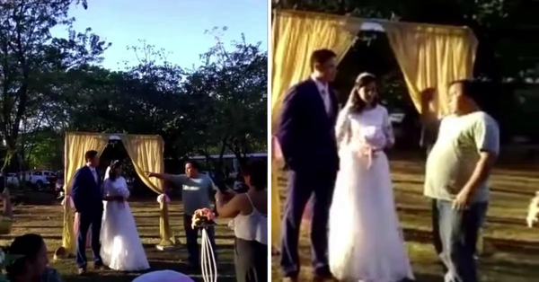 Un hombre detuvo la boda de su yerno infiel y se armó un escándalo - Noticiero Paraguay