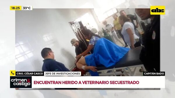 Encuentran herido a un veterinario, víctima de secuestro - Crimen y castigo - ABC Color