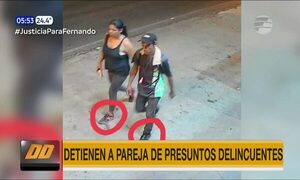 Detienen a pareja de presuntos delincuentes en San Lorenzo | Telefuturo
