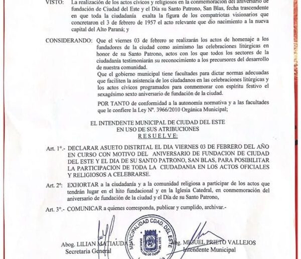 Establecen asueto para mañana 3 de febrero en CDE