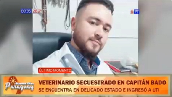 Veterinario víctima de secuestro ingresa a terapia intensiva