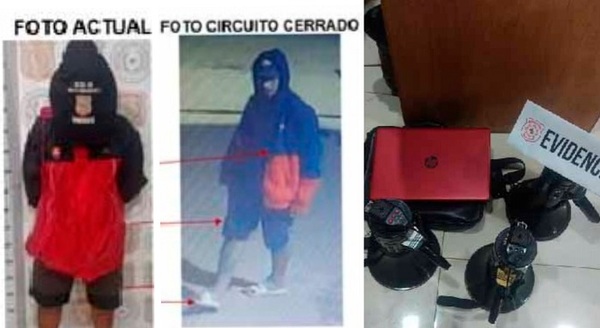 Detienen a un delincuente y recuperan objetos robados en Coronel Oviedo - Noticiero Paraguay