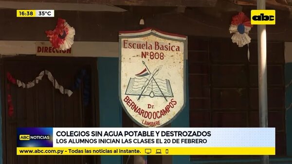 Colegios sin agua potable y destrozados - ABC Noticias - ABC Color