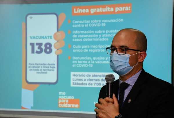 Habilitan línea gratuita 138 para consultas y reclamos sobre vacunación antiCovid | 1000 Noticias