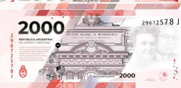 Banco Central de Argentina emitirá nuevo billete de 2.000 pesos