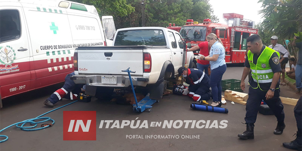 JOVEN ARROLLADO EN ENCARNACIÓN MILAGROSAMENTE NO PERDIÓ LA PIERNA - Itapúa Noticias