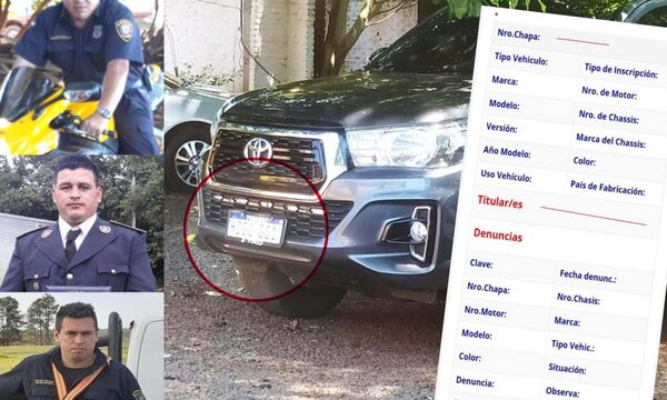 Jefe de comisaría 4ª de CDE que habría autorizado liberación de narcochofer utiliza camioneta “mau” – Diario TNPRESS