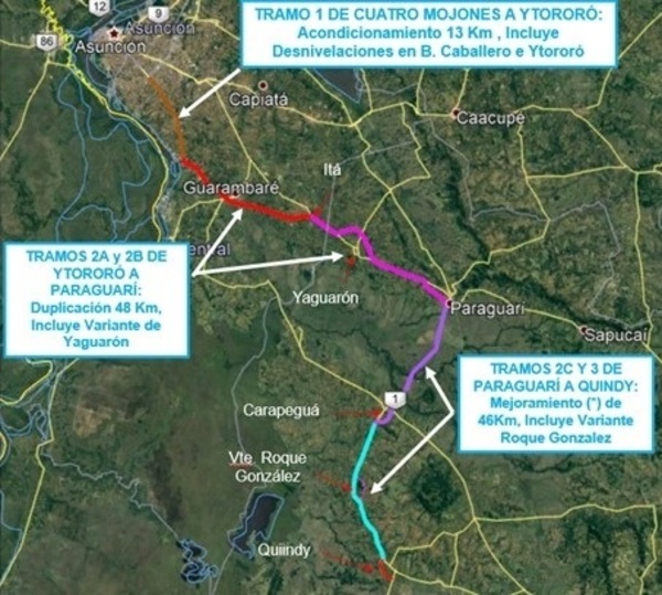 Aprueban proyecto para la ampliación y mejoramiento de la Ruta PY01 | 1000 Noticias