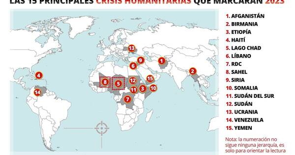 La Nación / Mapa de las crisis humanitarias que marcarán el 2023