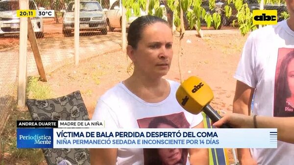 Niña víctima de bala perdida despertó del coma - Periodísticamente - ABC Color