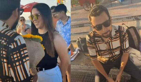 [VIDEO] Pedido de matrimonio en la Costanera opa vai: ¡Ella dijo que no!