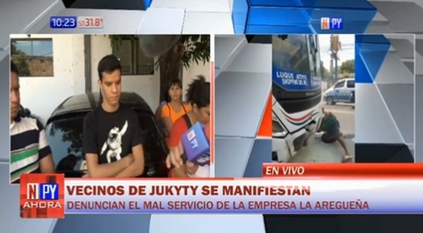Vecinos de Jukyty se manifiestan ante “pésimo” servicio de empresa de transporte