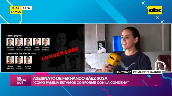 Nancy Báez: “Como familia, estamos conformes con la condena’' - Ensiestados - ABC Color