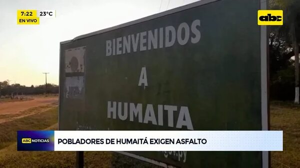 Pobladores de Humaitá exigen asfalto  - ABC Noticias - ABC Color