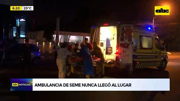 Ambulancia de SEME nunca llegó al lugar - ABC Noticias - ABC Color