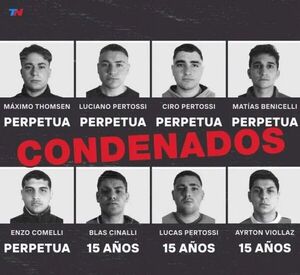 Prisión perpetua para 5 rugbistas por matar a Fernando Báez; 15 años para otros 3