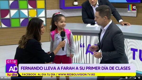 La hija de Mariela Bogado irrumpió en el programa de su papá