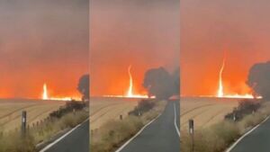 Diario HOY | VIDEO| Graban un enorme remolino de fuego provocado por masivos incendios en Chile
