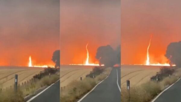 Diario HOY | VIDEO| Graban un enorme remolino de fuego provocado por masivos incendios en Chile