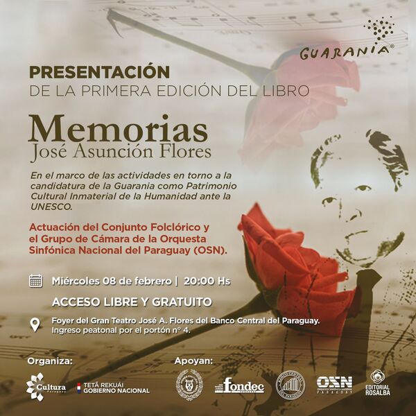 “Memorias. José Asunción Flores”, un aporte del genio creador de la guarania será presentado en el BCP - .::Agencia IP::.