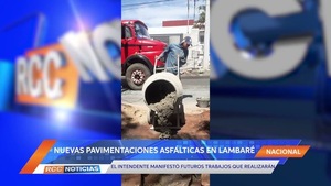 Bacheo, recapado y nuevas pavimentaciones asfalticas en el municipio de Lambaré