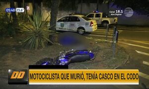 Motociclista que murió, tenía casco en el codo | Telefuturo