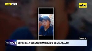 Detienen a segundo implicado en caso de asalto - ABC Noticias - ABC Color
