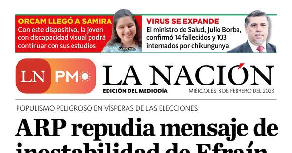 La Nación / LN PM: edición mediodía del 8 de febrero