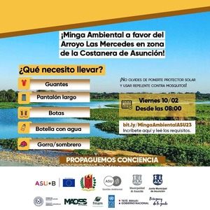Convocan a minga ambiental en el arroyo Las Mercedes para reducir riesgo de incendios - .::Agencia IP::.