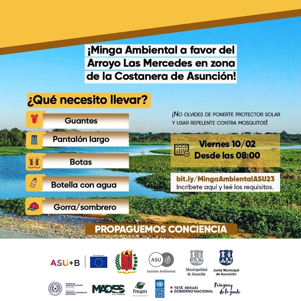 Convocan a minga ambiental en el arroyo Las Mercedes para reducir riesgo de incendios - .::Agencia IP::.