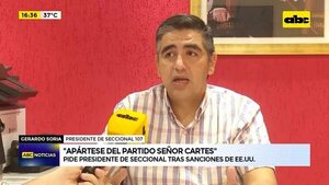 Soria: ‘’Apártese del partido, señor Cartes’' - ABC Noticias - ABC Color