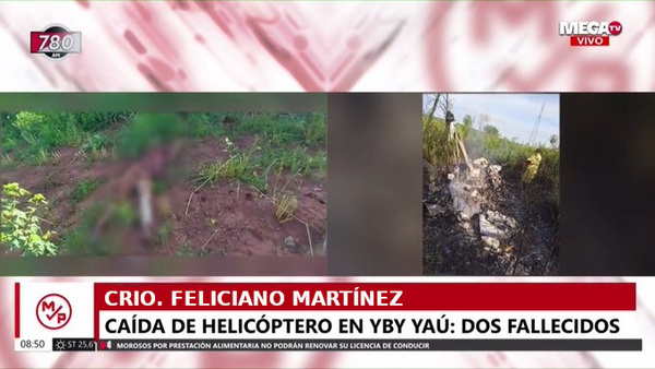 Caída de un helicóptero de Yby Yau: Reportan 2 muertos - Megacadena — Últimas Noticias de Paraguay