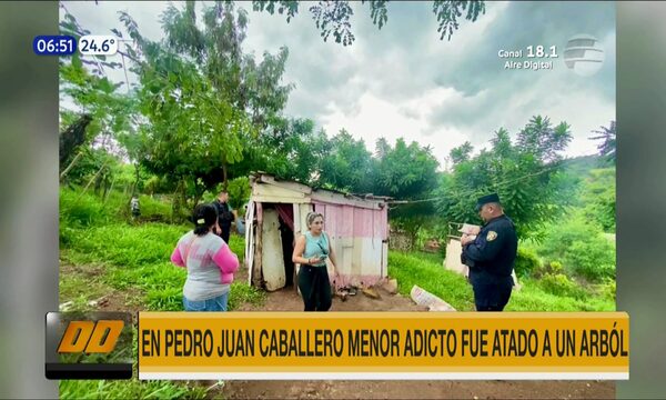 PJC: Menor adicto fue atado a un árbol y entregado a autoridades | Telefuturo